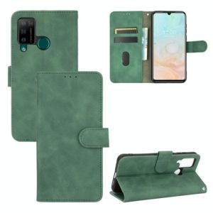 For DOOGEE N20 Pro Solid Color Skin Feel Magnetic Buckle Horizontal Flip Calf Texture PU Leather Case with Holder & Card Slots & Wallet(Green) (OEM)
