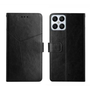 For Honor X8 Y Stitching Horizontal Flip Leather Phone Case(Black) (OEM)