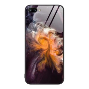 For Honor 10 Marble Pattern Glass Protective Phone Case(Typhoon) (OEM)