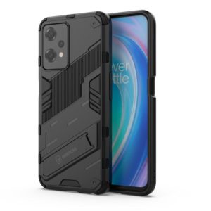 For OnePlus Nord CE 2 Lite 5G/Realme 9 Pro Punk Armor 2 in 1 Shockproof Phone Case with Invisible Holder(Black) (OEM)