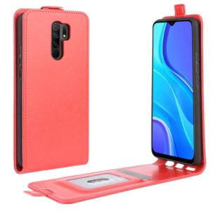 For Xiaomi Redmi 9 R64 Texture Single Vertical Flip Leather Protective Case with Card Slots & Photo Frame(Red) (OEM)