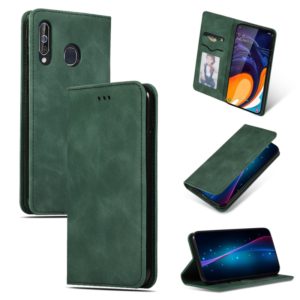 Retro Skin Feel Business Magnetic Horizontal Flip Leather Case for Galaxy A60 / M40(Army Green) (OEM)