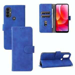 For Motorola Moto G Power 2022 Skin Feel Magnetic Horizontal Flip Leather Phone Case(Blue) (OEM)