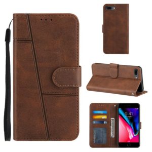Stitching Calf Texture Buckle Horizontal Flip Leather Case with Holder & Card Slots & Wallet & Lanyard For iPhone 6 / 7 / 8 / SE 2020(Brown) (OEM)