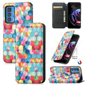 For Motorola Edge 20 Pro Colorful Magnetic Horizontal Flip PU Leather Case with Holder & Card Slot & Wallet(Magic Space) (OEM)