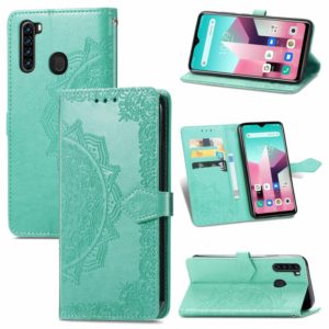 For Blackview A80 Pro Mandala Flower Embossed Horizontal Flip Leather Case with Holder & Three Card Slots & Wallet & Lanyard(Green) (OEM)