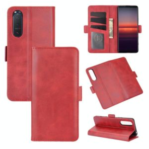 For Sony Xperia 5 II Dual-side Magnetic Buckle Horizontal Flip Leather Case with Holder & Card Slots & Wallet(Red) (OEM)