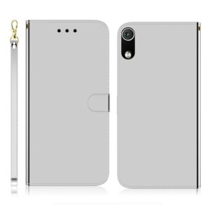 For Xiaomi Redmi 7A Imitated Mirror Surface Horizontal Flip Leather Case with Holder & Card Slots & Wallet & Lanyard(Silver) (OEM)