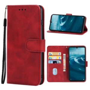 For Sharp Simple Sumaho 6/A201SH Leather Phone Case(Red) (OEM)
