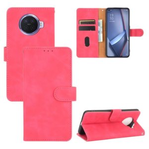 For OPPO Ace2 Solid Color Skin Feel Magnetic Buckle Horizontal Flip Calf Texture PU Leather Case with Holder & Card Slots & Wallet(Rose Red) (OEM)