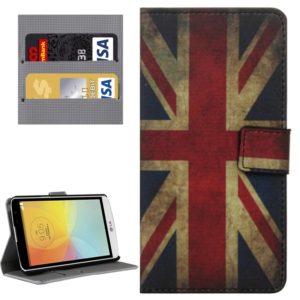 Retro Union Jack Patterns Horizontal Flip Leather Case with Holder & Card Slots & Wallet for LG L Bello II (OEM)