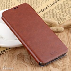 For Oneplus 6 MOFI Rui Series Classical Leather Flip Leather Case With Bracket Embedded Steel Plate All-inclusive(Brown) (MOFI) (OEM)
