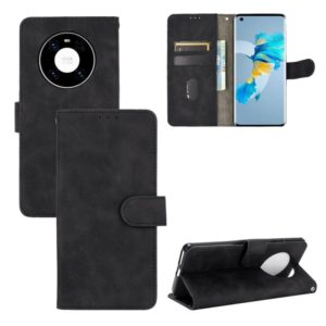 For Huawei Mate 40 Solid Color Skin Feel Magnetic Buckle Horizontal Flip Calf Texture PU Leather Case with Holder & Card Slots & Wallet(Black) (OEM)