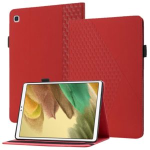 For Samsung Galaxy Tab A7 Lite 8.7 T220/T225 Rhombus Skin Feel Horizontal Flip Tablet Leather Case with Card Slots & Holder(Red) (OEM)