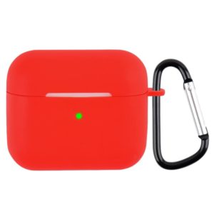 Wireless Earphone Silicone Protective Case with Carabiner For AirPods 3(Red) (OEM)