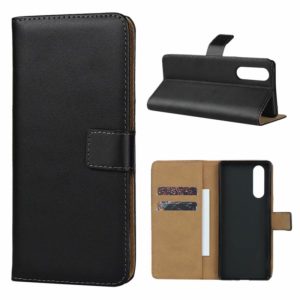 Leather Horizontal Flip Holster for Sony Xperia XZ5 with Magnetic Clasp and Bracket and Card Slot and Wallet(Black) (OEM)