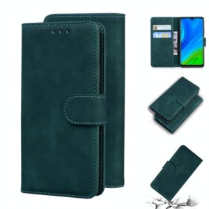 For Huawei P smart 2020 Skin Feel Pure Color Flip Leather Phone Case(Green) (OEM)