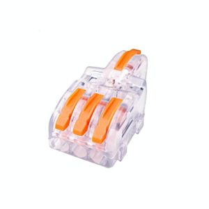 10 PCS Multi-Function Branch Wire Butt Copper Wire Quick Connection Terminal, Model: F13 Orange Handle One in Three Out (OEM)