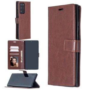 For Samsung Galaxy Note20 Ultra Crazy Horse Texture Horizontal Flip Leather Case with Holder & Card Slots & Wallet & Photo Frame(Brown) (OEM)
