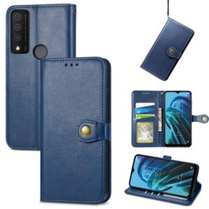 For TCL 30 XE 5G Retro Solid Color Buckle Leather Phone Case(Blue) (OEM)