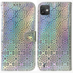 For Wiko Y82 Colorful Magnetic Buckle Leather Phone Case(Silver) (OEM)