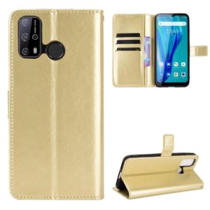 For Oukitel C23 Pro Crazy Horse Texture Horizontal Flip Leather Case with Holder & Card Slots & Lanyard(Gold) (OEM)