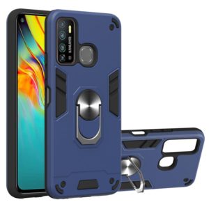 For Infinix X656 / Hot 9 / X655 Armour Series PC + TPU Protective Case with Ring Holder(Royal Blue) (idewei) (OEM)