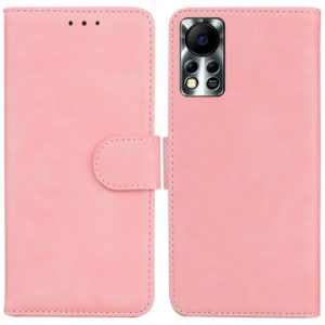 For Infinix Hot 11S NFC X6812B Skin Feel Pure Color Flip Leather Phone Case(Pink) (OEM)