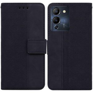 For Infinix Note 12 G96/X670 Geometric Embossed Leather Phone Case(Black) (OEM)