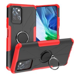 For Infinix Note 10 Pro Armor Bear Shockproof PC + TPU Protective Case with Ring Holder(Red) (OEM)