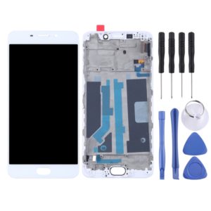 For OPPO R9 LCD Screen (TFT)+ Touch Panel with Frame(White) (OEM)