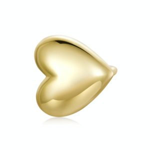 S925 Sterling Silver Real Gold-plated Heart Ear Studs Women Earrings (OEM)