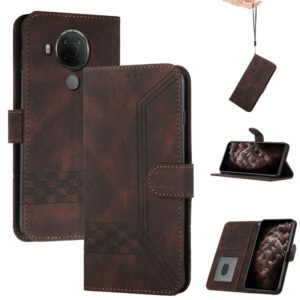 For Nokia 3.4 / 5.4 Cubic Skin Feel Flip Leather Phone Case(Dark Coffee) (OEM)