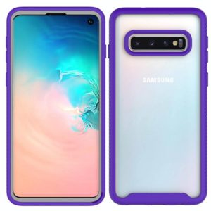For Samsung Galaxy S10 Starry Sky Solid Color Series Shockproof PC + TPU Protective Case(Purple) (OEM)