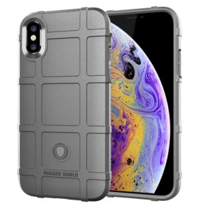For iPhone XS Full Coverage Shockproof TPU Case(Grey) (OEM)