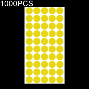 1000 PCS Round Shape Self-adhesive Colorful Mark Sticker Mark Label(Yellow) (OEM)