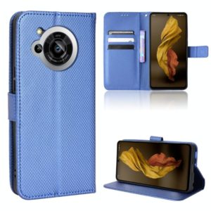 For Sharp Aquos R7 Diamond Texture Leather Phone Case(Blue) (OEM)