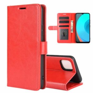 For OPPO Realme C11 R64 Texture Single Horizontal Flip Protective Case with Holder & Card Slots & Wallet& Photo Frame(Red) (OEM)