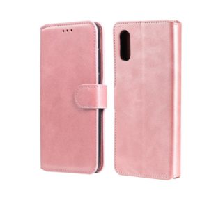 For Samsung Galaxy A02 / M02 Classic Calf Texture PU + TPU Horizontal Flip Leather Case with Holder & Card Slots & Wallet(Rose Gold) (OEM)