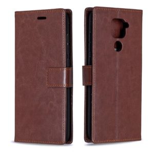 For Xiaomi Redmi Note 9 5G Crazy Horse Texture Horizontal Flip Leather Case with Holder & Card Slots & Wallet & Photo Frame(Brown) (OEM)