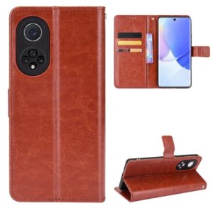For Huawei nova 9 Crazy Horse Texture Horizontal Flip Phone Leather Case with Holder & Card Slots & Lanyard(Brown) (OEM)