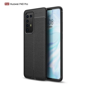 For Huawei P40 Pro Litchi Texture TPU Shockproof Case(Black) (OEM)