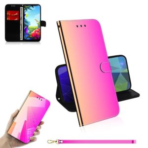 For LG K40S Mirror-like Magnetic Attraction Horizontal Flip Leather Case with Lanyard, Support Holder & Card Slot & Wallet(Gradient Color) (OEM)