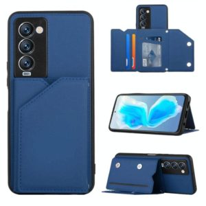 For Tecno Camon 18 Premier Skin Feel PU + TPU + PC Phone Case(Blue) (OEM)