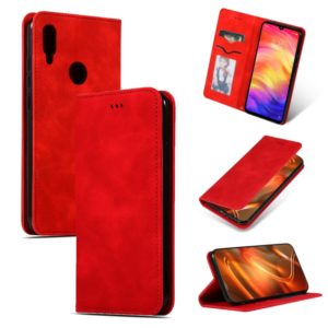 Retro Skin Feel Business Magnetic Horizontal Flip Leather Case for Redmi Note7 & Redmi Note7 Pro(Red) (OEM)