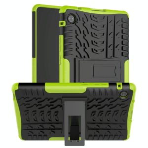 For Huawei MatePad T 8 Tire Texture Shockproof TPU + PC Protective Case with Holder(Green) (OEM)