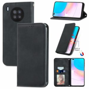 For Huawei nova 8i Retro Skin Feel Magnetic Horizontal Flip Leather Case with Holder & Card Slots & Wallet & Photo Frame(Black) (OEM)