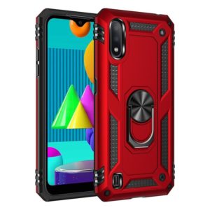 For Samsung Galaxy M01 Shockproof TPU + PC Protective Case with 360 Degree Rotating Holder(Red) (OEM)