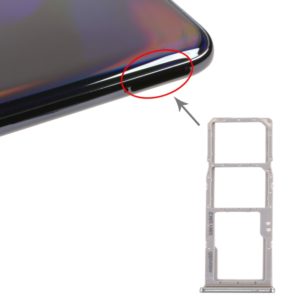 For Galaxy A70 SIM Card Tray + SIM Card Tray + Micro SD Card Tray (Grey) (OEM)