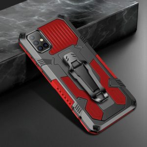 For Samsung Galaxy A51 Machine Armor Warrior Shockproof PC + TPU Protective Case(Red) (OEM)